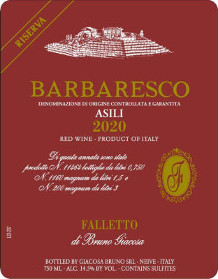 Bruno Giacosa Barbaresco Asili Riserva 2020
