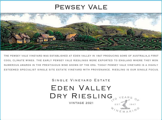 Pewsey Vale Vineyard Riesling Eden Valley, Australia 2024