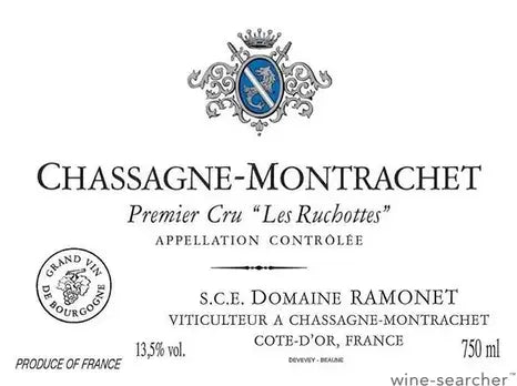 RAMONET Chassagne Montrachet les Ruchottes 2012
