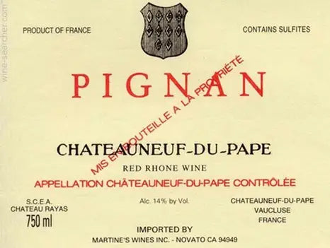 Rayas Chateauneuf du Pape Pignan 1978